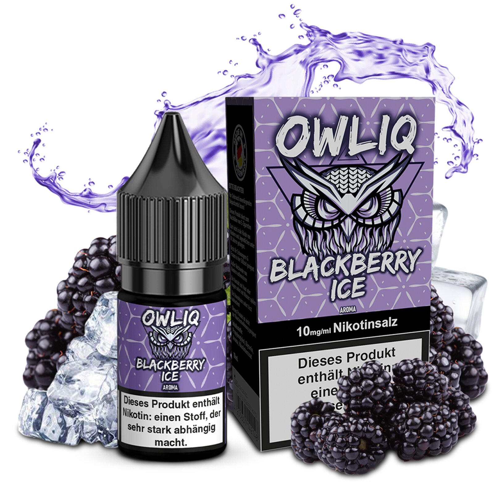 10ml OWLIQ Blackberry Ice Nikotinsalz Liquid 10mg/ml