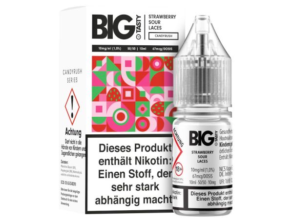 Big Tasty Nikotinsalz Liquid - Strawberry Sour Laces
