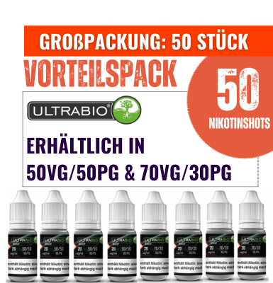 Ultrabio Nikotinshot / Nikotinbooster - Großpackung