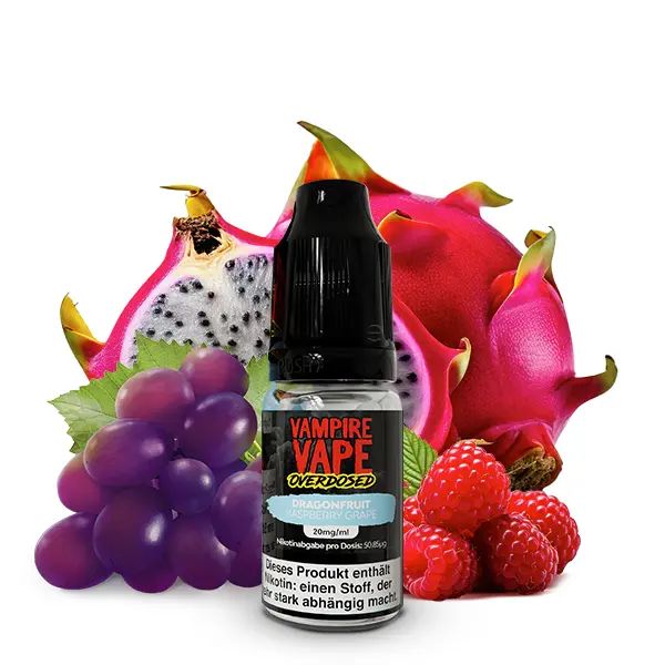 Vampire Vape Overdosed - Dragonfruit Raspberry Grape Nikotinsalz Liquid