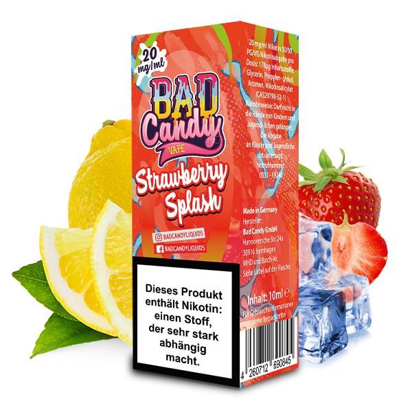 Bad Candy - Strawberry Splash Nikotinsalz Liquid