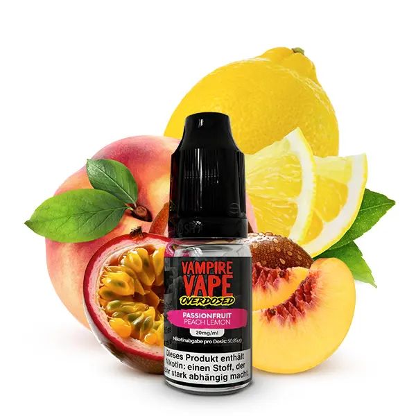 Vampire Vape Overdosed - Passionfruit Peach Lemon Nikotinsalz Liquid