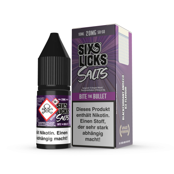 SIX LICKS Nikotinsalz Liquid - Bite The Bullet 10ml