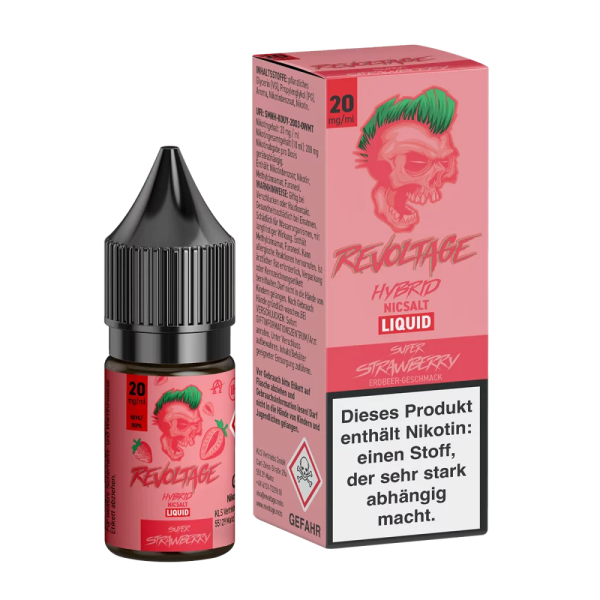Revoltage - Super Strawberry Hybrid Nikotinsalz Liquid