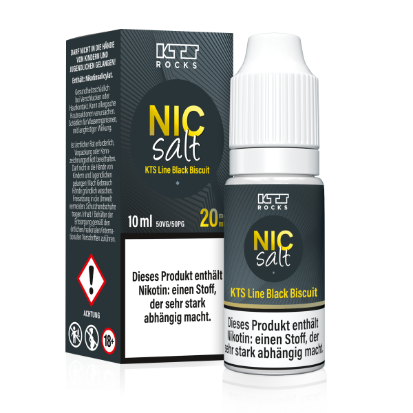 KTS Line Nikotinsalz Liquid - Black Biscuit - 10ml - 20mg