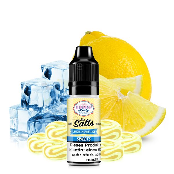 Dinner Lady - Lemon Sherbets Ice Nikotinsalz Liquid 10ml