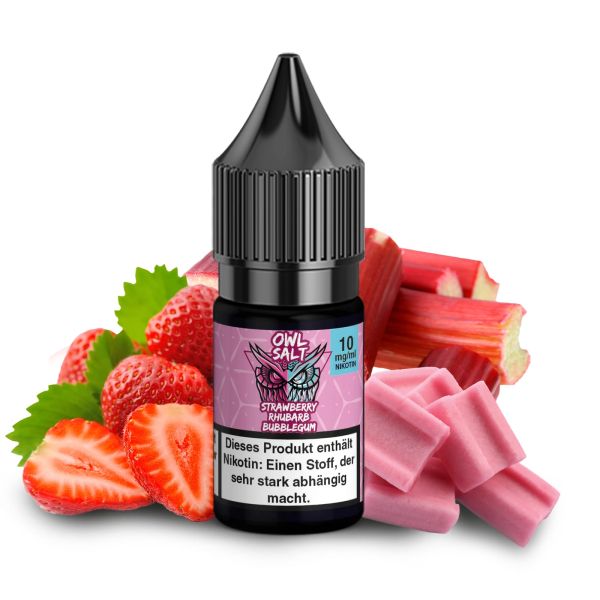 OWL Salt - Strawberry Rhubarb Bubblegum Liquid