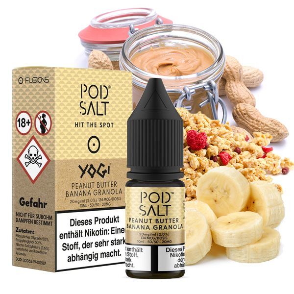 Pod Salt - Peanut Butter Banana Granola Fusion Nikotinsalz Liquid