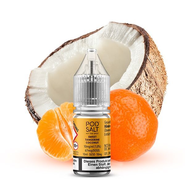 Pod Salt X Nikotinsalz Liquid - Sweet Tangerine Coconut - 10ml