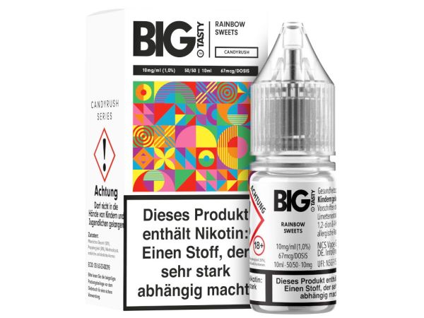 Big Tasty Nikotinsalz Liquid - Rainbow Sweets