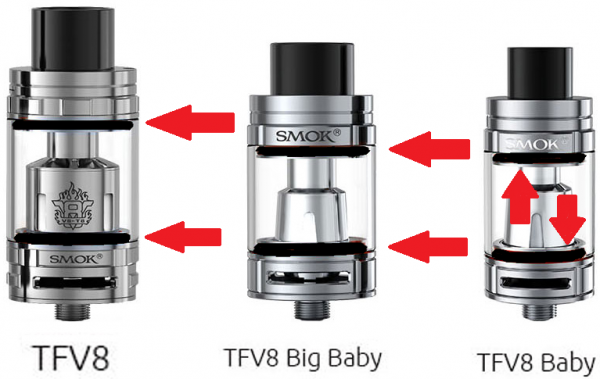 SMOK Glas Ersatzdichtungen - TFV8 Cloud Beast/ Big Baby Beast/ Baby Beast