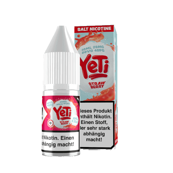 Yeti Nikotinsalz Liquid - Strawberry