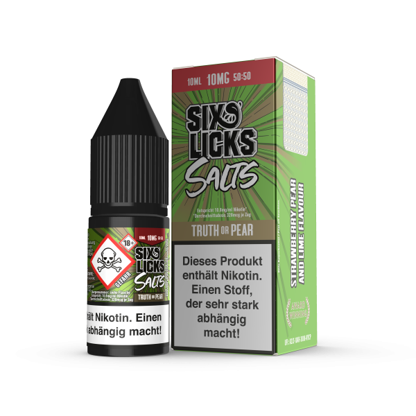 Six Licks Nikotinsalz Liquid - Truth Or Pear 10ml
