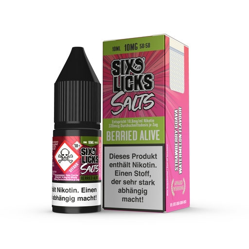 Six Licks Nikotinsalz Liquid - Berried Alive 10ml