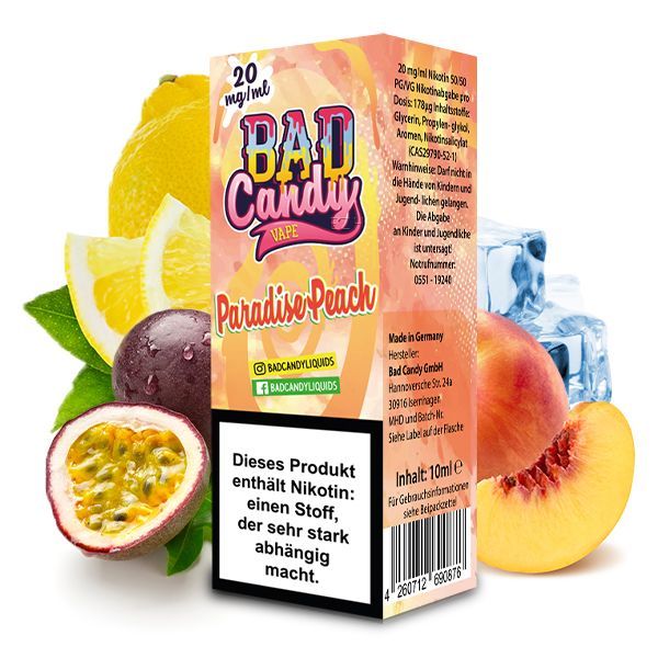 Bad Candy - Paradise Peach Nikotinsalz Liquid