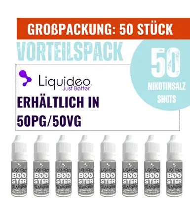 Liquideo Nikotinsalz Shot/Booster - Großpackung