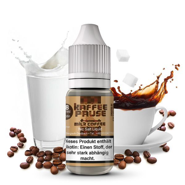Kaffeepause Nikotinsalz Liquid - Milk Coffee 10ml