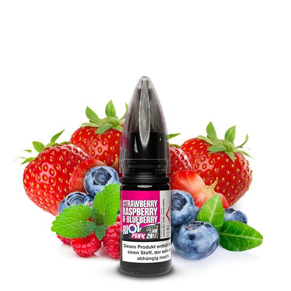 Riot Squad Punx Hybrid Nikotinsalz Liquid - Strawberry, Raspberry & Blueberry