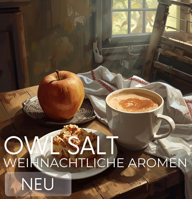 OWL, SALT, Aroma, Aromen, weihnachtlich, Zimt, Bratapfel ,cinnamon, cremig, Kuchen, Nachricht, lecker