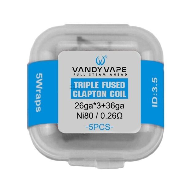 Vandy Vape MaTo Ni80 Tri-Core Fused Clapton Coils 0,26 Ohm - 5 Stück
