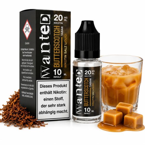 Wanted - Butterscotch Tabak Nikotinsalz Liquid