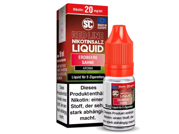 SC Red Line - Erdbeere Sahne Nikotinsalz Liquid