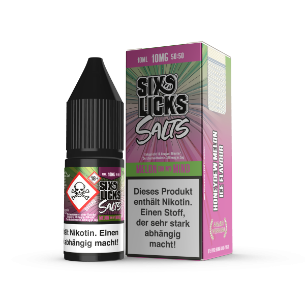 SIX LICKS Nikotinsalz Liquid - Melon on My Mind 10ml