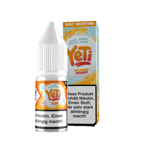 Yeti Nikotinsalz Liquid - Orange Mango